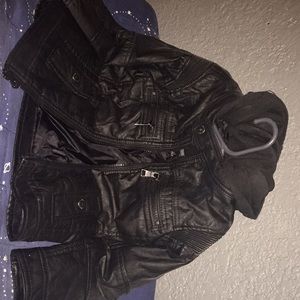 Leather style toddler jacket